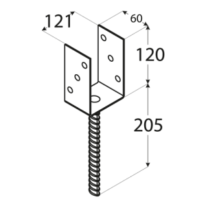 PS 120 U ANKER OSNOVNE GREDE 121X120X4MM 4806