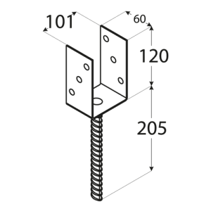 PS 100 U ANKER OSNOVNE GREDE 101X325X120MM 4805